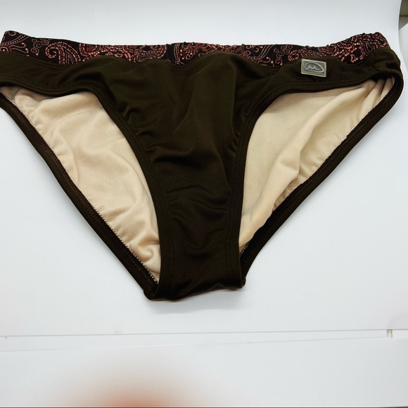 NWOT MELIKA Bikini Bottom Brown Pink Size Small - Picture 7 of 9